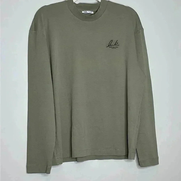 Zara Other - Zara Olive Green Long Sleeve Shirt